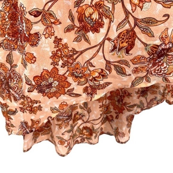 Torrid Lexie Babydoll Pink Floral Sheer Chiffon Tunic Blouse - Picture 8 of 11